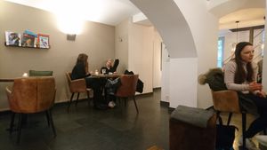 Downstairs space at Cafe Neundrei in Berlin