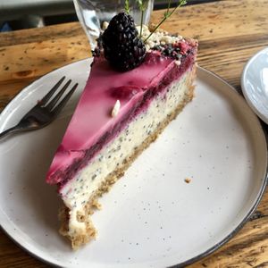 Poppy seed cheesecake at Cafe Neundrei in Berlin