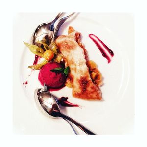 Delicious dessert at Olive in Innsbruck