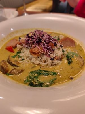 Arroz al curry verde at Baobab in Zaragoza