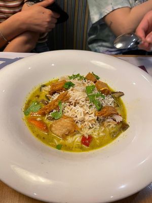 ARROZ AL CURRY VERDE at Baobab in Zaragoza