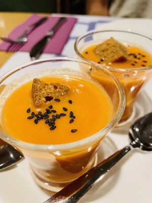 Gazpacho de sandía at Baobab in Zaragoza