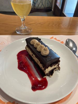 Chocolate cake dessert  at Baobab in Zaragoza