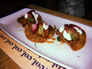 Vegan tacos  at Baobab in Zaragoza