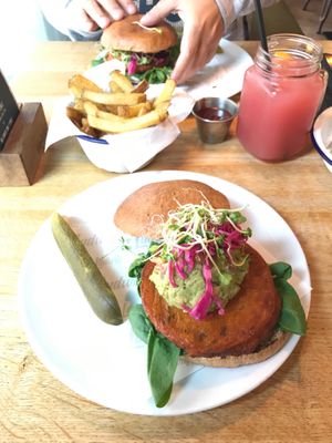 Sweet potato burger  at Ludwig Burger & Beer in Innsbruck