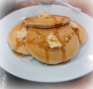 Classic vegan pancakes at Maywood Pancake House in Maywood