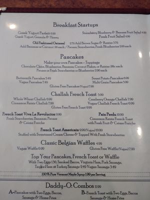 Vegan pancakes, waffles, french toast, etc. at Maywood Pancake House in Maywood