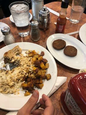 Does this look like a breakfast sandwich?  at Maywood Pancake House in Maywood