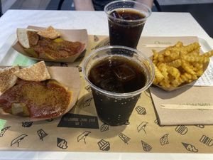 Currywurst mit Pommes   at VINCENT - Europa Passage in Hamburg