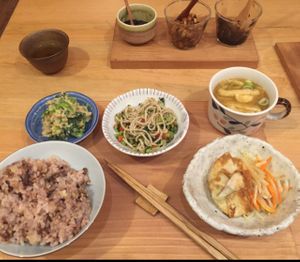 dinner set at Itadaki Zen in Toyama
