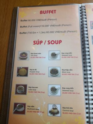 Menu at Hoa Sen - Doi Can - Maybe closed in Hanoi