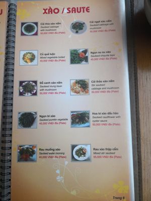 Menu at Hoa Sen - Doi Can - Maybe closed in Hanoi