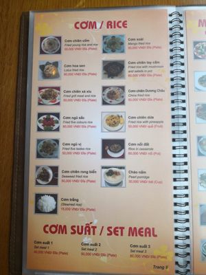 Menu at Hoa Sen - Doi Can - Maybe closed in Hanoi
