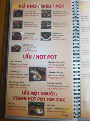 Menu at Hoa Sen - Doi Can - Maybe closed in Hanoi