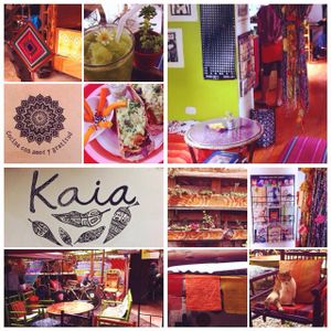 Kaia Collage at Ama Restaurant in Urubamba