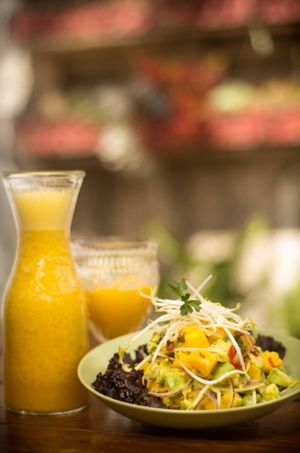 Mango and avocado Ceviche at Ama Restaurant in Urubamba