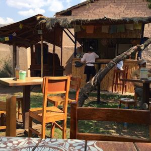 Outdoor dining at Ama Restaurant in Urubamba