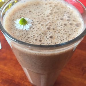 banana chai at Ama Restaurant in Urubamba