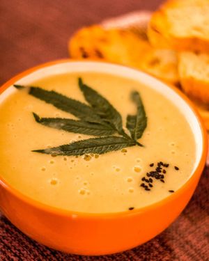 Crema de zapallo at Ama Restaurant in Urubamba