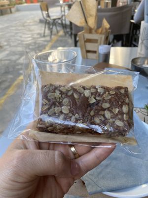 Amazing peanut butter protein bar!!! It’s a must! at Crop in Crete