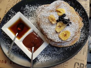 vegan pancake without peanut butter at Crop in Crete