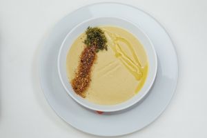 Macco di fave. Legumes cream. at Spinno in Palermo