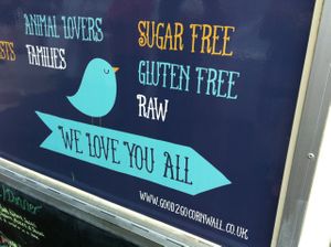 signage (taken by Mr P my South West contact)w at Good2Go - Food Trailer in Perranporth