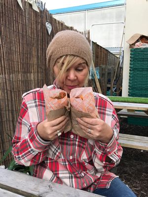 Which one to eat first?  at Good2Go - Food Trailer in Perranporth