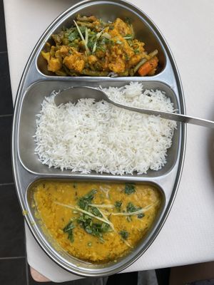 Vegetable Thali at Taj Mahal in Funchal