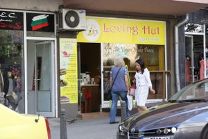 Loving Hut Sofia - outside view at Loving Hut in Sofia