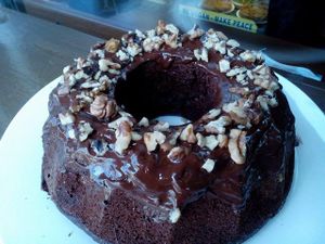 Vegan cake at Loving Hut in Sofia