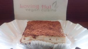 Tiramisu at Loving Hut in Sofia