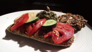 Mixed plate at Loving Hut in Sofia