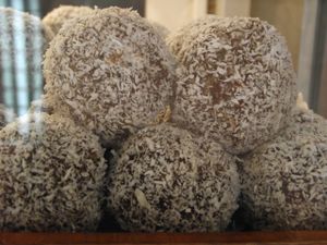 Sweet balls at Loving Hut in Sofia