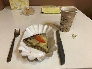 Vegan quiche @ Loving Hut, Sofia at Loving Hut in Sofia