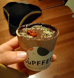 tofu chocolate mousse at Loving Hut in Sofia