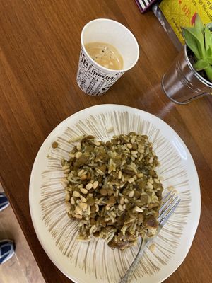 Caramelised onion lentil stew at Loving Hut in Sofia