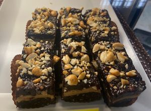 Vegan snickers   at Loving Hut in Sofia
