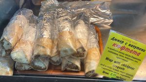 Vegan chickpea wraps   at Loving Hut in Sofia