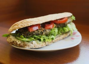 100% Vegan Sandwich at Loving Hut in Sofia