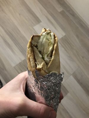 Chickpea croquette sandwich   at Loving Hut in Sofia