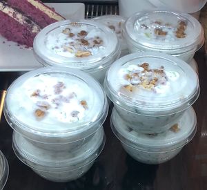 Raw cold soup  at Loving Hut in Sofia