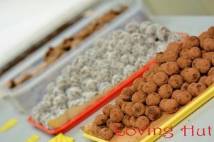 Vegan raw balls at Loving Hut in Sofia