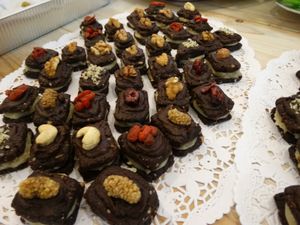 Vegan mini cakes at Loving Hut in Sofia