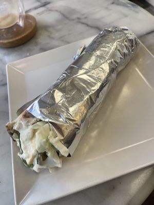 Chickpeas wrap with almond mayo  at Loving Hut in Sofia