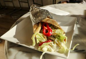 wrap at Loving Hut in Sofia