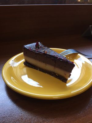 Raw cheesecake  at Loving Hut in Sofia