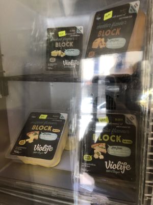 Vegan cheese  at Loving Hut in Sofia