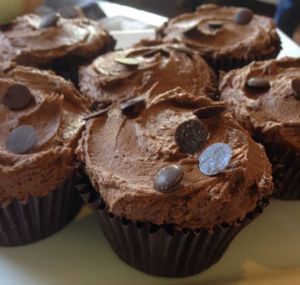 *Vegan* Chocolate Cupcakes with vegan buttercream!  at Bread and Banjo Bakery in Belfast