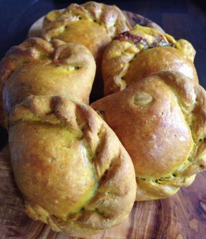Vegan Malaysian Curry Puffs!  at Bread and Banjo Bakery in Belfast